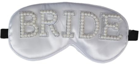 Fazvncv Braut-Augenmaske, aufwändige Schlafmaske, Braut-Schmuckperlen, für Junggesellinnenabschied, Braut-Augenmaske, Party-Perlen