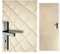 Türverkleidung 115x215 cm Türpolsterung Schallschutz Komplettpaket XXL Wärmedämmung Tür Reparatur für Innentüren Kunstleder Steppung 7x7 cm (Beige)