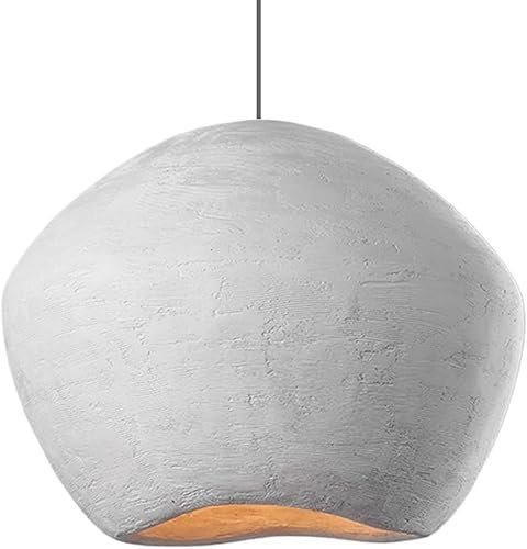 Lámpara colgante moderna compatible con isla de cocina, comedor, mesa sobre fregadero, iluminación colgante, acabado blanco y hormigón.,chandelier