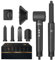 Air Styler 7 In 1, 110000 U/Min Hochtouriger Motor Haartrockner Warmluftbürste Set Mit 7 Aufsätze, Trocknen, Glätten, Locken, Volumengeben, Massieren der Kopfhaut, Ionen Pflege (Schwarz)