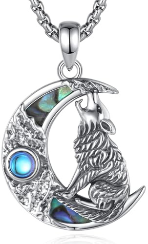 AEONSLOVE Wikinger Lebensbaum Kette für Damen Herren, 925 Sterling Silber Runen Halskette, Yggdrasil | Valknut Vegvisir | Wolf und Raben | Drachen Anhänger, Nordische Mythologie Amulett Odin Schmuck