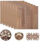 Uadme Sperrholz 3mm, 6 Stück 30cm x 30cm Sperrholzplatte Laser Holz, Holzplatten zum Basteln für DIY Heimdekorationen, Familienschilder, Modelle und Malprojekte (Schwarz Walnussholz Gespleißtes)