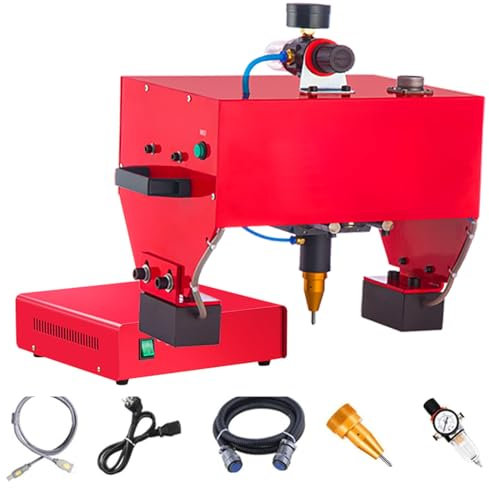 Dfdieratve Tragbare Pneumatische NadelpräGemaschine, Luftbetriebene Metall-/NadelpräGe-Graviermaschine Zur Verwendung mit Metallteilen Wie Autofahrgestellen,C Type