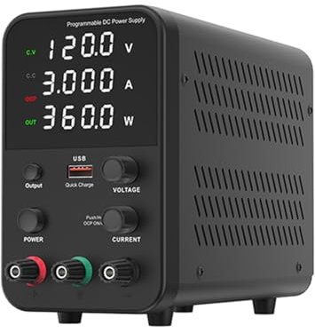 Fuente de Alimentación CC, Fuente de Alimentación Variable Puerto USB Fuente de Alimentación Regulada con Conmutación Ajustable para Pruebas de Laboratorio de Electrónica