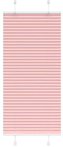 vidaXL Plissee Rosa 60x100 cm Stoffbreite 59,4 cm Polyester, Faltrollo, Klemmfix, Plisseerollo, Jalousie, Rollo, Plisseerollo für Fenster