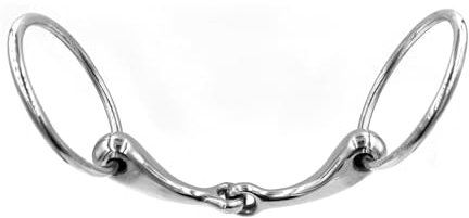 Equine Smile ES0082 Gebiss ErgoBit Wassertrense Einfach Gebrochen anatomisch geformtes maulfreundliches aus Edelstahl Ringdurchmesser 65 mm Gebissstärke 16 mm (14.5 cm)