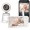Gigaset Baby 700 Connected–Video-Babyphone mit 5,5-Full HD-Touchscreen–Sichere FHSS & WLAN Übertragung–Lange Akkulaufzeit-große Reichweite-mit Gigaset App, Cream White/Warm Grey [Deutsche Version]