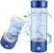 OFC Lenw Hydrogen Water Bottle 420ML, Portable Hydrogen Water Generator with SPE and PEM Technology, Quickly Produces Hydrogen-Rich Water in 3 Minutes for Home, Office, Travel and Gifts (Blue)