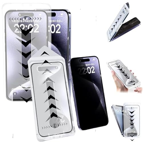 Evotech - Protector de pantalla para iPhone invisible para iPhone (2 mix,12 Pro de pantalla de protección contra la piel, protección contra peep de seda, pantalla de burbuja), color negro