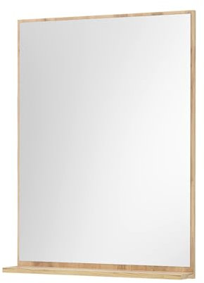 Furn.Design Badezimmer Spiegel in Wotan Eiche Badspiegel mit Ablage Badezimmer Bad Gäste WC 60 x 80 cm, Center