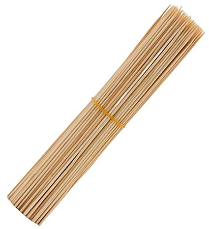 Lot de 100 brochettes en bambou pour la cuisine et le camping, 24 à 40 cm de diamètre pour barbecue de 3,5 mm de diamètre