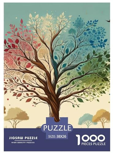 Arbre des Quatre Saisons Puzzle 1000 Pièces Educa Jouet en Bois Cadeau Unique De l'art De La Décoration Jeu Éducatif Challenge Toy Adultes Et Enfants À Partir De 14 Ans 38x26cm/1000pcs