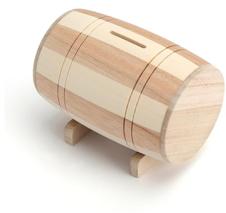 TMZELOA Hölzerne Sparschwein Safe Spardose aus Holz, Spardose Holz Spardos Schatzkiste Spardos Holzkiste Spardoss Fördere Spargewohnheit bei Erwachsene