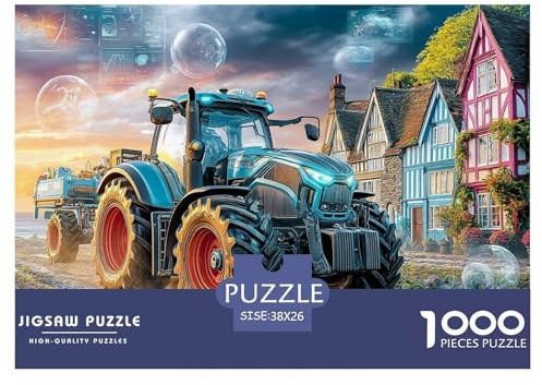 Intelligente Traktortechnik 1000 Teile Puzzle Home Dekoration Lernspiel Futuristic Farm Scene Premium Quality Klassische Lernspiel 38x26cm/1000pcs