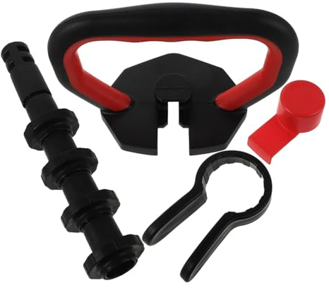Toyvian Kettlebell Handle Grip with Base Rod and 4 Nuts, Kettlebell Adapter for Dumbbell Conversion, Strength Training Accessory for Home Gym Workouts