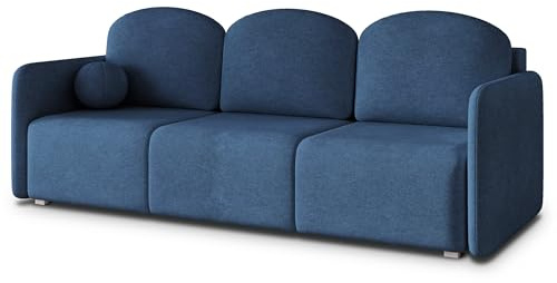 Masseno Sofa SUVI III NV mit Schlaffunktion, Sofa mit Bettkasten, Wohnzimmersofa, Couch, Soffa, Bettsofa, Couchgarnitur- Blau, Neve 77
