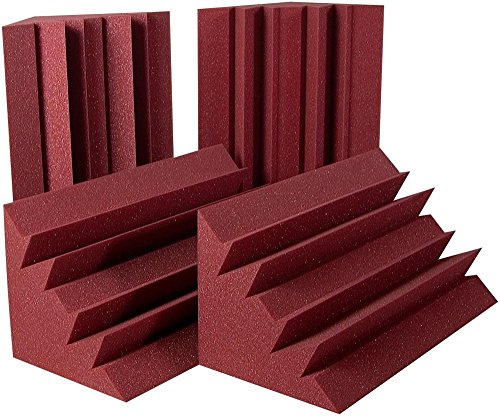 Auralex Acoustics LENBUR LENRD Acoustic Absorption Bass Traps, 24 x 12 x 12, 8 Pack, Burgundy