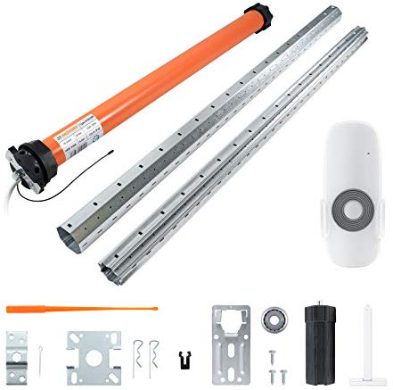 3T-MOTORS Funk-Rollladenmotor Komplettset mit Fernbedienung HSE1, SW60 Welle 2,70 m, 3T45-20R (Zugkraft 20 Nm/40 kg) mit mechanischen Endschaltern, einfache Montage mit Zubehör, Rollladenantrieb