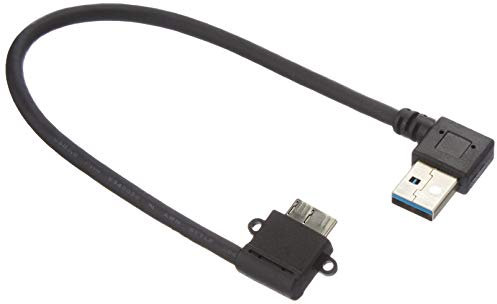 System-S Câble de Charge Micro USB 3.0 Câble de données Câble Court DD Fiche coudée 90 ° 26 cm pour Samsung Galaxy S5