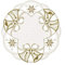 Plauener Spitze Deckchen Glöckchen 20 cm rund, Tischschmuck, Deko, Tischdekoration (ecru-gold)