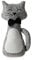 Blue Canyon Cleo Cat Door Stop, Grey