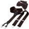 DonDon Herren 3,5 cm breiter Hosenträger in Y-Form elastisch und verstellbar im 2er Set mit farblich passender Fliege 12 x 6 cm