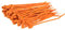 Gocableties Small Orange Cable Ties, 100mm x 2.5mm, Pack of 100, 4” Premium Nylon Zip Ties, Plastic Tie Wraps, Secure Self-Locking Mechanism, for Home, Garden, Office and DIY