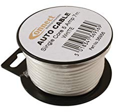 Connect 36956 Mini Reel Automotive Cable 5A White 7m