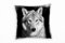 Paul Sinus Art Tiere, Wolf, Portrait, grau Deko Kissen 40x40cm für Couch Sofa Lounge Zierkissen - Dekoration zum Wohlfühlen