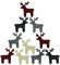 filzschneider Bastelfilz Figuren Set - Elch - Filz, Farbe: schwarz, bordeaux, grau, creme, Textilfilz, Streudeko, Weihnachten - Farbwauswahl