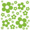 timalo® Autoaufkleber Blumen Blumenaufkleber Set Auto Aufkleber | 75025-lindgruen-L
