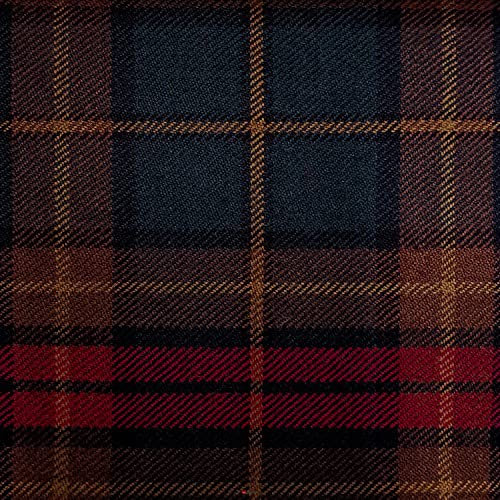 Irish Tartan Fabric Material Medium Weight County Caven Irish Plaid Pure New Wool 1 Metre