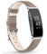 Vancle Kompatibel für Fitbit Inspire HR/2 Armband, Weiches Lederarmband Echt Leder Ersatzarmband (Grau)