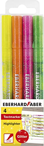 6x Faber Textmarker Glitter 4er Etui