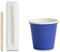 Saraoriginalshop Eco Biodegradable Disposable Coffee Accessories Kit 100/150 Disposable Cups 75 ml Paper 100/150 Eco Wooden Palette 100% Recyclable (150)