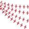 AhfuLife 2 Stück St. George Kreuz-Wimpelkette, 30 Stück England-Flaggen, 30 Stück doppelseitige England-Wimpelkette für St. George's Day Feiern