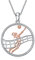 POPLYKE Volleyball Geschenke Halskette für Spieler Sterling Silber Sport Inspirational Schmuck für Frauen (rund)