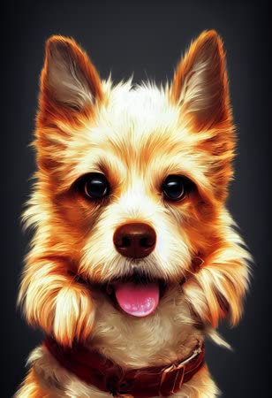 adrium Acryl-Bild 40 x 60 cm: Süßer Hund für Tapeten- und Grafikdesigns (Tiefenschärfe). 2D-Darstellung.(192061734)