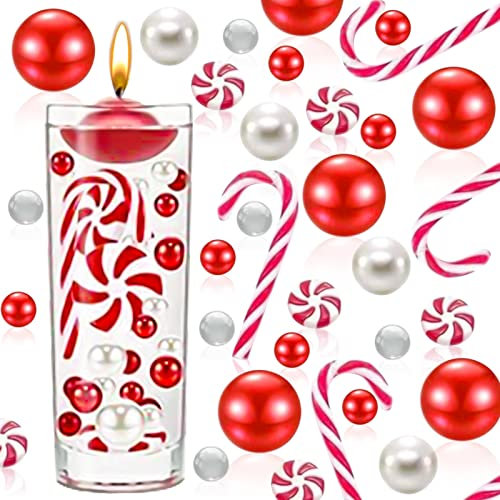 Weihnachten Wasserperlen Für Vasen Füller, 6054 stk Wasserperlen Durchsichtig Für Vasenfüller, Floating Candles Vase Filler, Plastic Christmas Vase Filler Für weihnachtsdeko Tischdekoration (A)