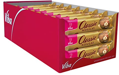 Viba Nougat Jumbo Stangen/Riegel 3er Pack im Karton (24 x 150 g, Classic Stange)