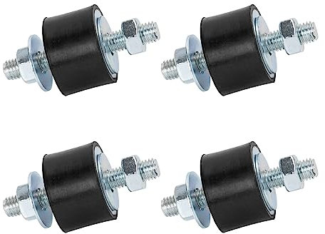 Cherbowing Bloc Silent Echappement Male Caoutchouc Goujons Amortisseur M8 30x20 mm 4 Pack Anti Vibration Isolateur Monte D’Isolation de Vibration pour Mini Split Pompes à Chaleur, Compresseurs d’air