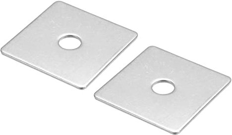 QUARKZMAN Arandela Cuadrada, 2uds M10x50x50x2mm 304 Acero Inoxidable Placa Cuadrada Arandelas Plana Almohadilla Espaciador Junta para Herrajes Sujetador
