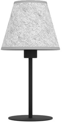 EGLO Tischlampe Alsager, Nachttischlampe im Japandi Design, Tischleuchte aus Metall in Schwarz und Filz in Grau, Tisch-Lampe für Wohnzimmer und Schlafzimmer, E27 Fassung