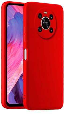 HULLIN Custodia per Telefono in Silicone Colorato, Adatta per HONOR Magic4 Lite (6.81) - Rosso Cina