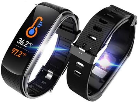 GIMA - Fitband Plus tracker della salute e delle attività, impermeabile, nero. 27237