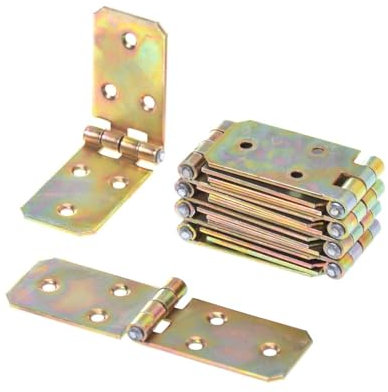Aqbau® 10er Set Kistenband Scharnier 30 x 100mm aus feuerverzinkt, Schwerlastscharnier, Tischbänder, Gerollte scharniere klappbar, Möbelscharniere, Kistenscharnier, Robuste Türscharnier
