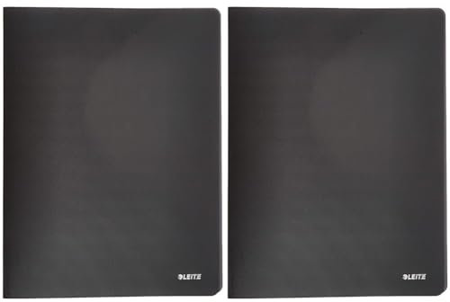 Leitz 45651095 Solid Sichtbuch PP A4, Schwarz, 40 Hüllen (Packung mit 2)