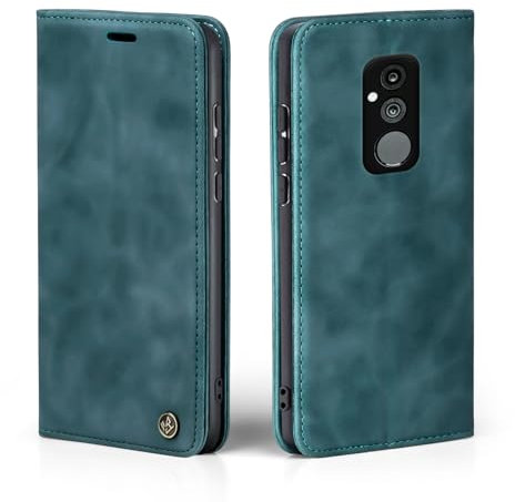 LBH Handyhülle für Huawei Mate 20 Lite in Petrol Blau mit Karten- und Geldfach Smartphone Hülle mit Standfunktion Flip Case Schutzhülle Magnetverschluss Vintage