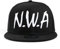 Herren & Damen Snapback Sport Baseball Cap Vintage Schwarz NWA Letter Hip-Hop Hut
