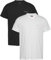 Tommy Jeans Men’s 2 Pack Linear Chest Short Sleeve Round Neck T-Shirts, Multicolor (Black/Ecru), XXL
